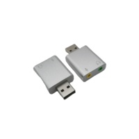 USB 2-Kanal 7.1 Externer Adapter mit 3,5mm Klinkenstecker Kopfhörer/Mikrofon Soundkarte für Laptop