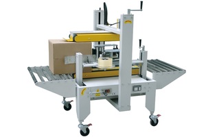Sellador de cartón semiautomático, máquina de sellado de cajas de cartón plegables con solapa de cubierta