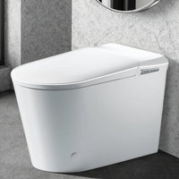 Grande demande Salles de bains Luxe One Piece WC Toilette automatique Chasse d'eau Fermeture en douceur Télécommande intelligente Siège chauffant Toilette