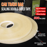 Film PET transparent, ruban adhésif double face, haute adhérence, résistant à la traction, pour machine d'ensachage automatique et scellage de sacs d'emballage