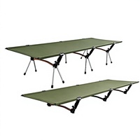 Lit de camp militaire double hauteur en alliage d'aluminium 7075, pliable et portable, pour une personne, 190 cm