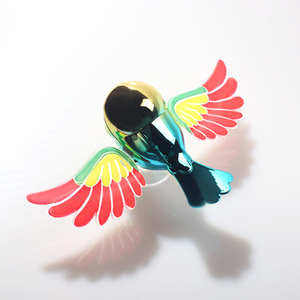 QF Adornos de Plástico de Pájaro Volador 3D para Casco de Princesa, para Vehículos Eléctricos Montados en Coche, Figura de Acción Creativa para Niños y Niñas 1/12 - Product Image 2