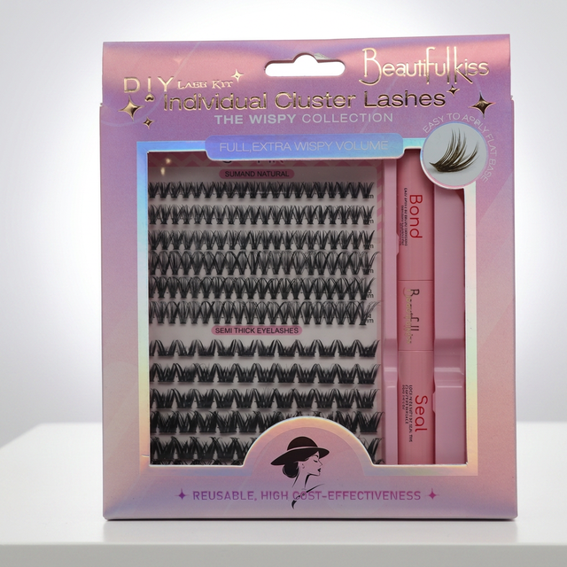Factory OEM DIY Eyelash Extension Kit Individual Cluster False Lashes with Glue Professional Home Use Salon Result Guaranteed