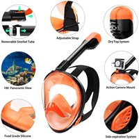 Masque de plongée intégral anti-buée pour adultes, best-seller 2020, avec verres trempés, design détachable, plongée sous-marine et sports nautiques