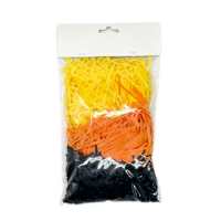 Confettis fantômes en papier froissé noir et violet pour Halloween, araignées en tissu déchiqueté pour emballages et cordes