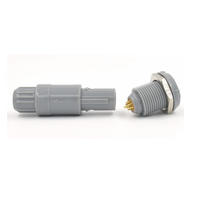 REDELs Conector Circular de Plástico Push Pull, PAG PKG 2 3 4 5 6 7 8 10 14 Pines Conector Circular de Plástico para Equipo Médico