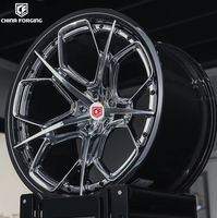 Jantes CF WHEELS personnalisées en 2 parties forgées, jantes en fibre de carbone chromées 5x130 pour Porsche 911 Cayenne Audi BMW Benz Toyota VW Ford