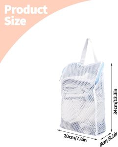 2 Bolsas de Malla para Lavandería con Cremallera Metálica, Bolsas de Almacenamiento para Viaje, Bolsas Triangulares para Lavar Ropa, para Lavandería, Almacenamiento y Lavado - Product Image 2