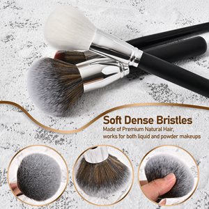 DailyQueen Mor ph 30PCS <span class=keywords><strong>Brochas</strong></span> de Maquillaje de Pelo de Cabra con Mango de Madera para Polvo y Sombra de Ojos, Sensación Lujosa, Marca Privada - Product Image 3