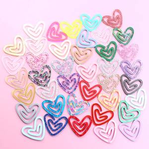 Customizable Purple Glitter Heart Acrylic Laser Cut <strong>Bookmarks</strong> Scrap Buster Paperclip <strong>Bookmark</strong> for Book Lovers - Product Image 1