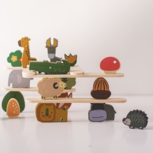 Jouets d'empilage d'animaux <span class=keywords><strong>en</strong></span> <span class=keywords><strong>bois</strong></span>, jouets d'équilibre pour enfants, jouets Montessori, jouets éducatifs pour la petite enfance, jouets éducatifs pour enfants - Product Image 2