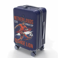 Tas Koper 2026 Edisi Penggemar Belanda, Bahan PC Keras 4 Roda, Tahan Lama, dengan Roda Spinner Senyap
