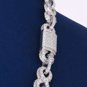 Grown Lab Created <b>Diamond</b> <b>Necklace</b> 925 Sterling <b>Silver</b> Luxury Chain for Wedding Gift - Product Image 3