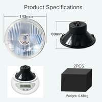 Faro Redondo de 5.75 Pulgadas para Camión con Base de Hierro y Cristal Normal Reemplazable, Accesorio de Luz de Trabajo para Coche/Camión, Nuevo Estado