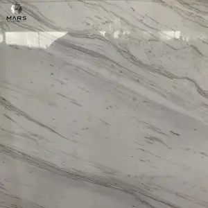 Western Style Greece Polished Volakas White Marble Stone Big Slabs For Wall Design