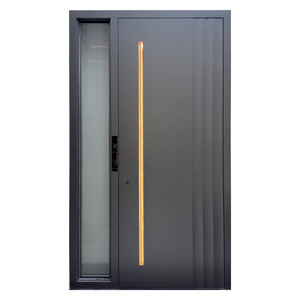 Hurricane Proof Hochwertige kugelsichere <span class=keywords><strong>Aluminium</strong></span>-Eingangstür Externe Moderne Große Sicherheit Modern Von Türen für Haus - Product Image 1