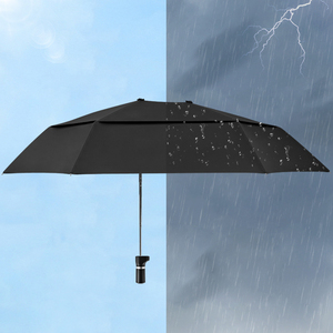 Xách tay Windproof gấp nhỏ gọn thực phẩm giỏ hàng thể thao ô kẹp tùy chỉnh ba bánh xe đạp xe đạp ô cho xe đẩy xe đạp - Product Image 4