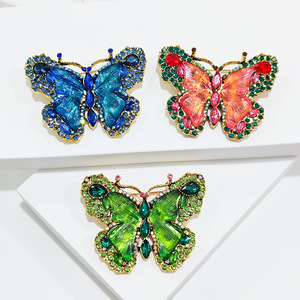 Nuevos broches de mariposa de cristal de moda, broche de insecto Animal de moda para damas - Product Image 2