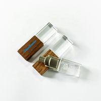 Memoria USB 2.0 Giratoria con Cristal y Luz LED, de 8GB a 64GB, Nueva para iPhone