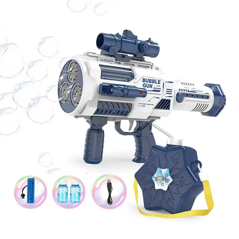 36-Loch-Seifenblasenmaschine mit bunte Lichtmaschinen Spielzeug automatische Bazooka-Seifenpistole für Kinder