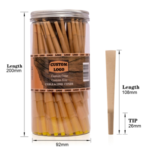 50 Conos Preliados Clásicos King Size Verdes de Combustión Lenta con Puntas, para un Fumar Lento y Uniforme, Conos de Papel Crudo para Fumar - Product Image 3