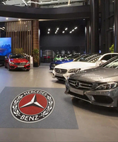 Tapis de sol pour concessionnaires automobiles résistant à la décoloration et à fort trafic, tapis personnalisé avec logo pour salle d'exposition automobile - Tapis d'entrée robuste et durable