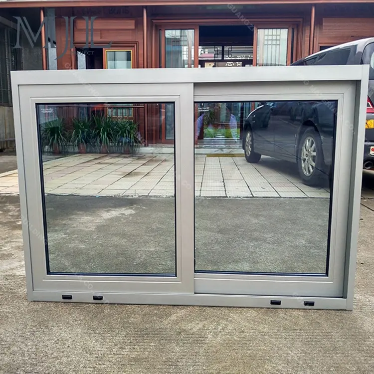 Guangzhou Mosquito Net Aluminum Sliding Window Hurricane Impact Double Glazed Sliding Glass Windows Modern