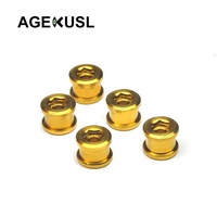 AGEKUSL Boulons anneau de chaîne simple en titane pour vélo pliant Fnhon JAVA Dahon 5 Pcs Boulons pédalier de vélo Pièces détachées de vélo