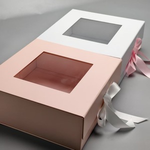Caja de Embalaje Rígida Reciclable con Cierre Magnético de Lujo Rosa con Logotipo Personalizado, Cajas de Cartón para Zapatos, Ropa y Prendas de Vestir, Cajas de Envío con Esponja - Product Image 6