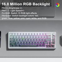 OEM ODM 65 Wireless Mechanical Gaming Keyboard with Knob Creamy Sound Bluetooth24GHzUSB Wired Keyboard Hot Swappable Prelubed L