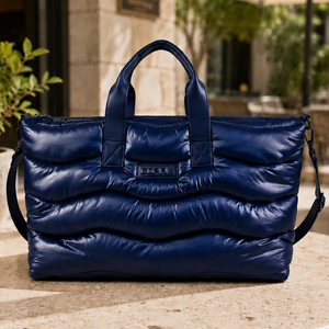 Sac fourre-tout de voyage pour femmes, sac à main en nylon souple de grande capacité, sac à bandoulière décontracté matelassé avec sangle réglable - Product Image 6