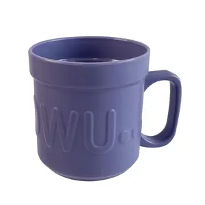 Promotional Mugs Milk Coffee Mug PP Plastic with Handle Custom blue coffee mug with handle