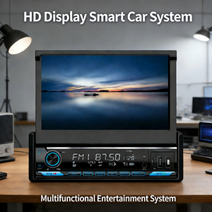 หน้าจอแบบยืดหดอัตโนมัติขนาด 7 นิ้ว เครื่องเล่นวิทยุติดรถยนต์แบบ Single Din MP5 รองรับ Wireless CarPlay ใช้ได้กับรถยนต์ทุกประเภท เครื่องเล่น MP5 ในรถยนต์ - Product Image 4