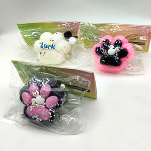 Kawaii Cute Christmas Deer Mochi <b>Squishy</b> Squeeze Fun TPR <b>Cat</b> Paw Squeeze Toy Factory Wholesale for Party Favors Birthday Gifts - Product Image 5