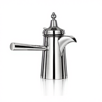 Tetera de Acero Inoxidable Ecológica de Alta Calidad, Tetera de Metal de Grado Alimenticio, Pulida, para Servir Té y Café, Hecha a Mano, Blanca