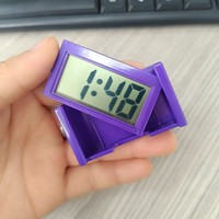 Jam Digital kecil, dengan Jumbo LCD tampilan hari waktu Mini otomotif untuk Desktop dudukan malam saku truk mobil Ventilasi udara dasbor