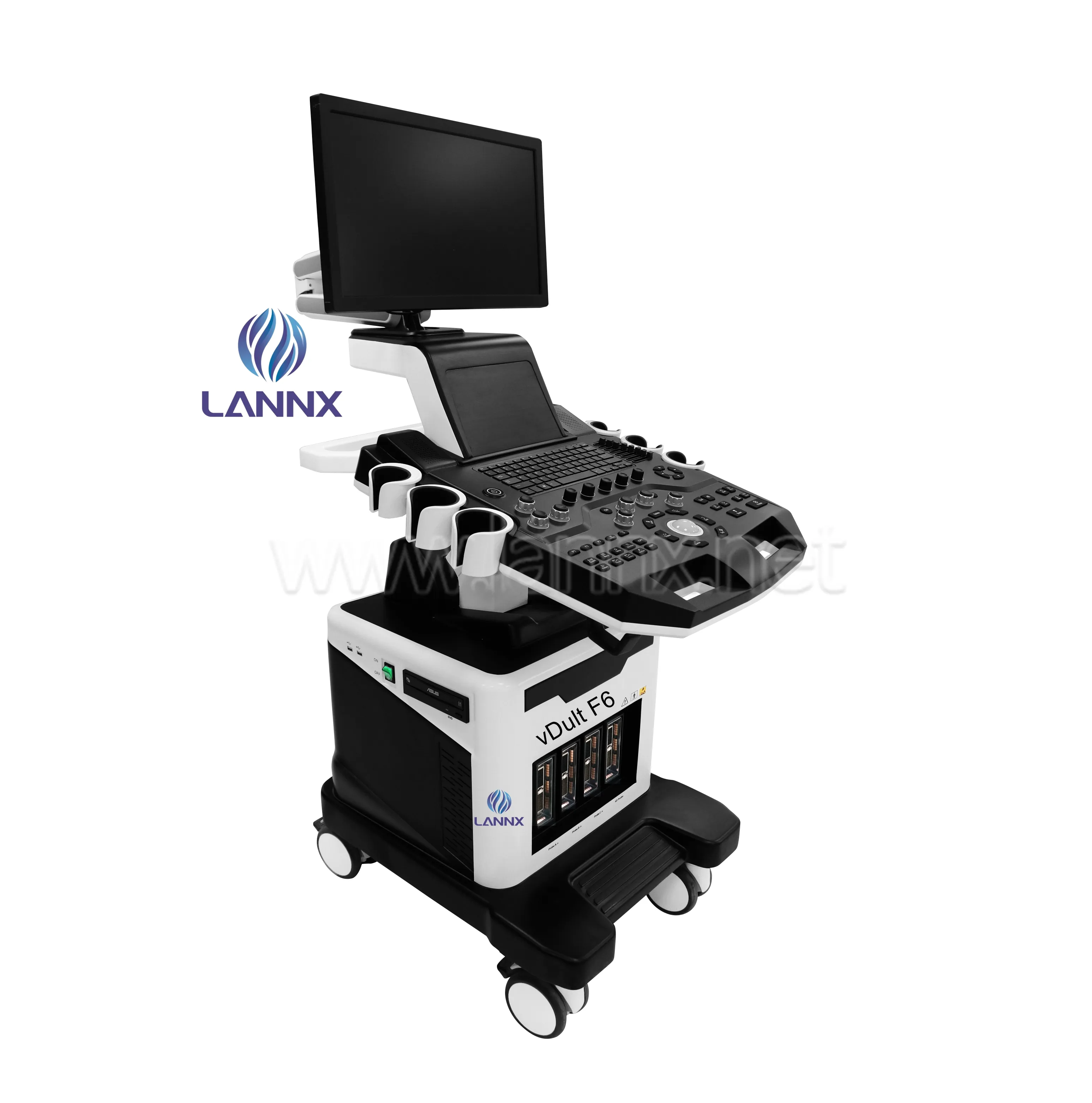 Lannx Vdult F6 Hoge Kwaliteit Draagbare Doppler Ultrasone Trolley Kleur Ultrasone Diagnostische Apparatuur 4d/5d Usg Scanner Machine