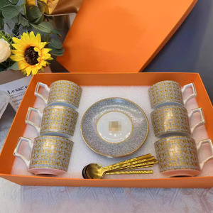 Vente en gros de service à thé de luxe en céramique haut de gamme, tasse à café et soucoupe - Product Image 4