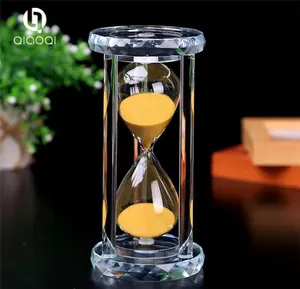 Kerajinan Hadiah Gelas Setengah Jam 1 Jam Kantor Kopi Kristal Hourglass Pasir Timer Pasir Clock