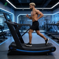 Tapis roulant incurvé non motorisé SAERDE pour la course en air libre ; Supporte un poids maximal de l'utilisateur de 200 kg