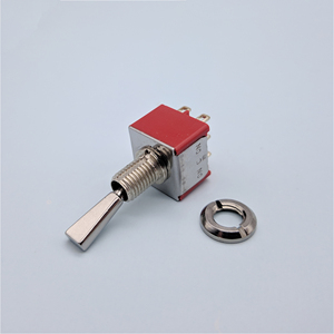 YF dpdt thu nhỏ chuyển đổi chuyển đổi 2 chiều 6-pin 12.0mm Chrome xử lý giuta chuyển đổi Mini trên trên hàn làm bằng kim loại - Product Image 6