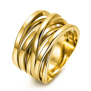 Anello Intrecciato 3D per Uomo, Gioiello da Dito in Stile Hip Hop alla Moda - Product Image 1