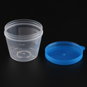 Gobelet d'échantillonnage Tamayasu 20ml 30ml 40ml 60ml 120ml en plastique avec couvercle pour tests d'urine, de selles et de crachats - Product Image 3