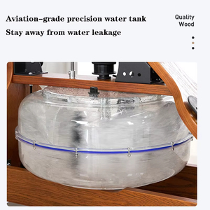 เครื่องพายน้ำแบบนั่งพับได้รางคู่พับได้สำหรับออกกำลังกายในยิมพร้อมจอ LCD ทำจากไม้ Firstfit-R07 - Product Image 5