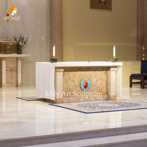 Bàn thờ nhà thờ Công giáo bằng đá cẩm thạch chạm khắc thủ công đặt trong nhà, đặt làm riêng cho nhà thờ - Product Image 5
