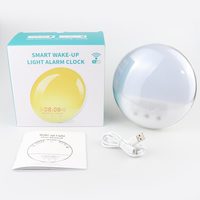 Réveil avec Application Tuya Intelligente, Horloge de Table Électronique Alimentée par USB, Réveil Numérique, WIFI