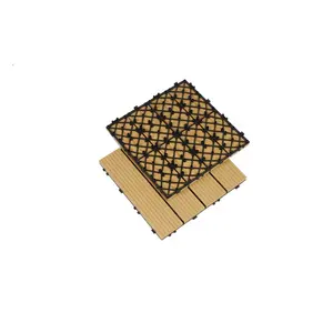 Carreaux de terrasse en bois composite imperméable à l'eau pour balcon, terrasse en bois composite pour extérieur, base en plastique pour bricolage - Product Image 3