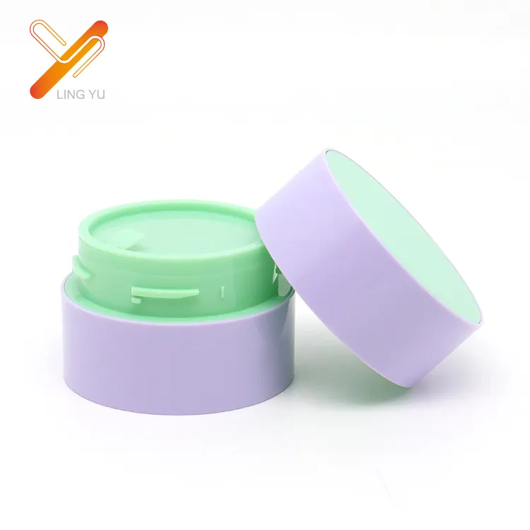 Crema cosmética de plástico más vendida, tarro para mascotas de doble pared, envases cosméticos, tarros cosméticos