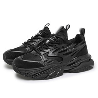 Hete Aanbieding Heren Zwarte Chunky Sneakers Sportschoenen Mode Ademend Mesh Lente Schoenen