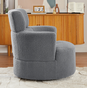 360 Swivel Barrel Chair Adjustable Headrest Modern Waterproof Eco-Friendly Upholstered Accent <b>Sofa</b> Chair for Living Room Hotel - Product Image 2